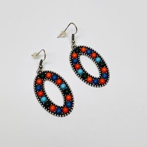 BRAND NEW- Multi Color Oval Earrings